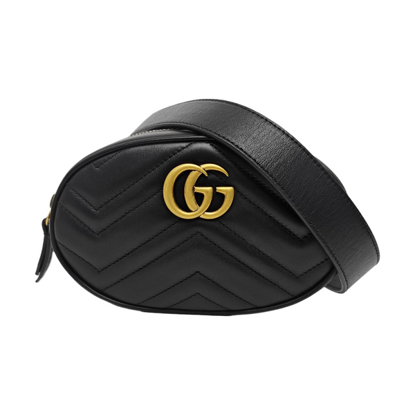 GG Marmont Small Quilted Calfskin Black