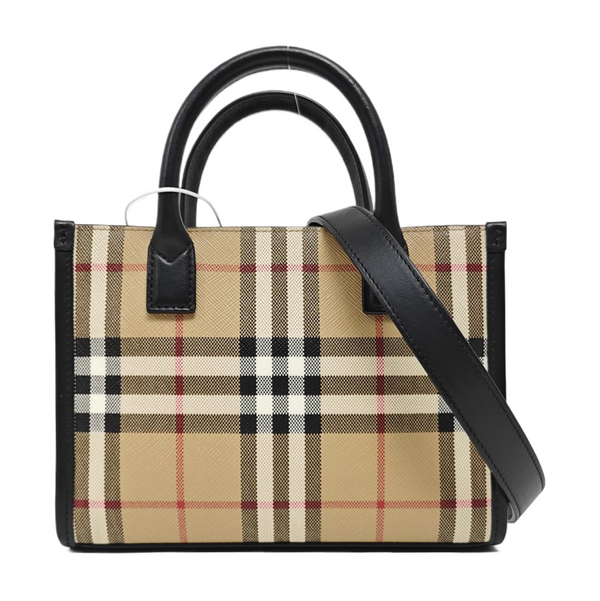 Coated Canvas Tote Bag Beige