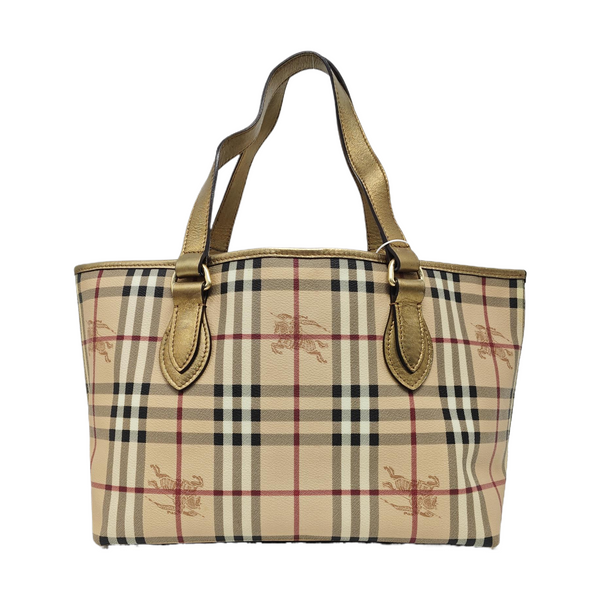 Coated Canvas Tote Bag Beige