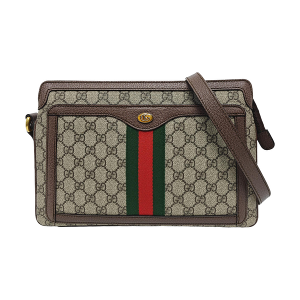 Ophidia Medium Monogram Coated Canvas Beige