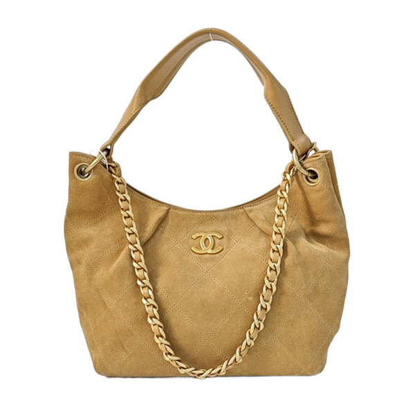 HOBO Quilted Suede Beige