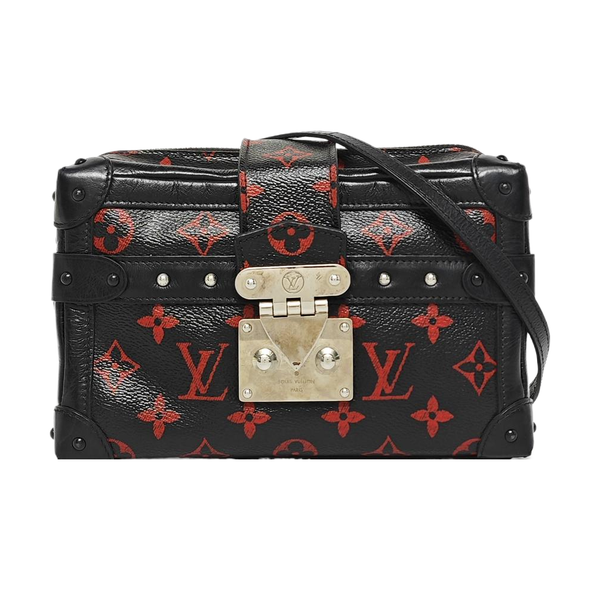 PETITE MALLE Monogram Coated Canvas Black