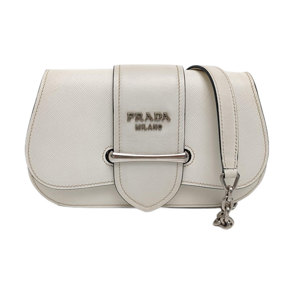 Sidonie Saffiano Calfskin White