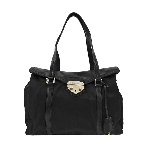 Nylon Shoulder Bag Black