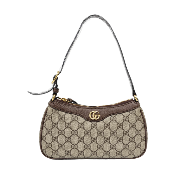 Ophidia Small Monogram Coated Canvas Brown