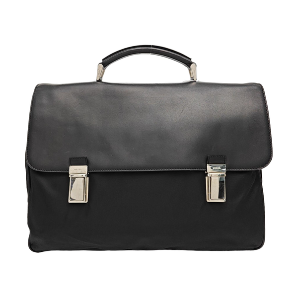 Nylon Top Handle Bag Black