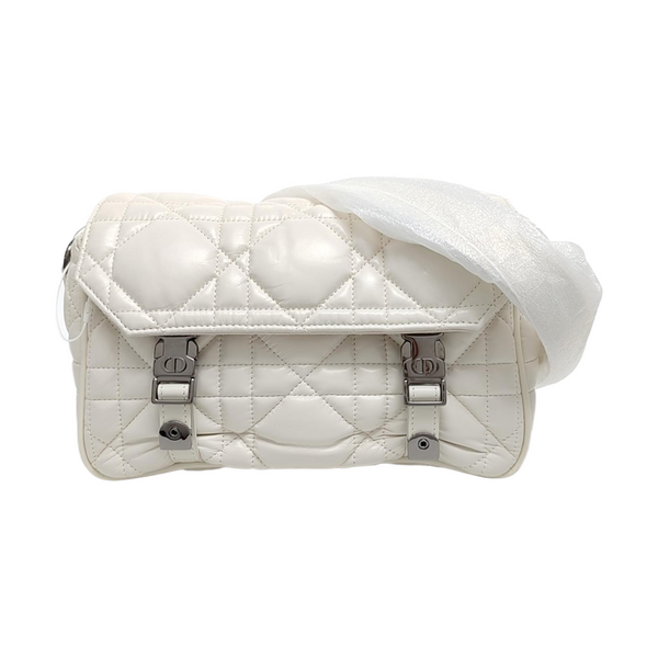 Authenticated pre-owned Diorcamp Small Cannage Calfskin White - Shoulder Bag at Looply