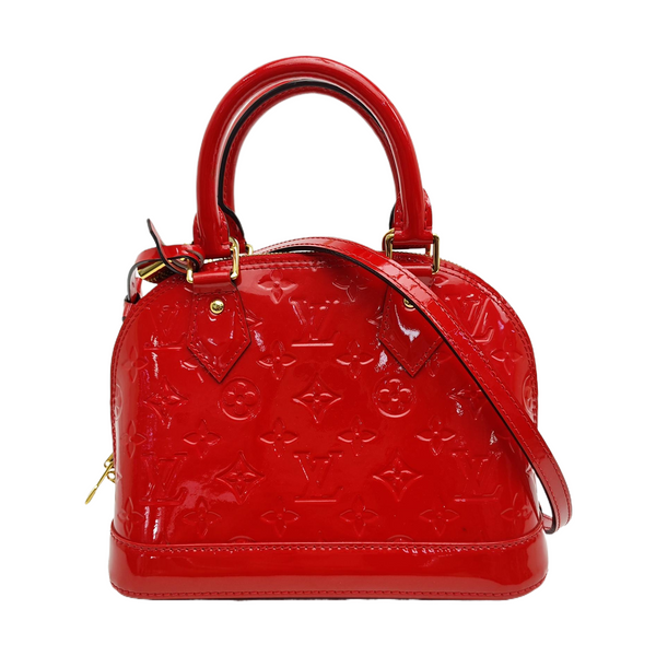 ALMA BB Monogram Patent Leather Red