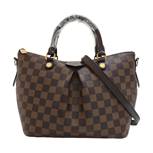 SIENA Damier Ebene Coated Canvas Brown