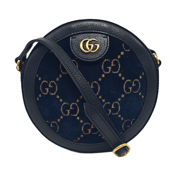 Ophidia Mini Monogram Suede Blue
