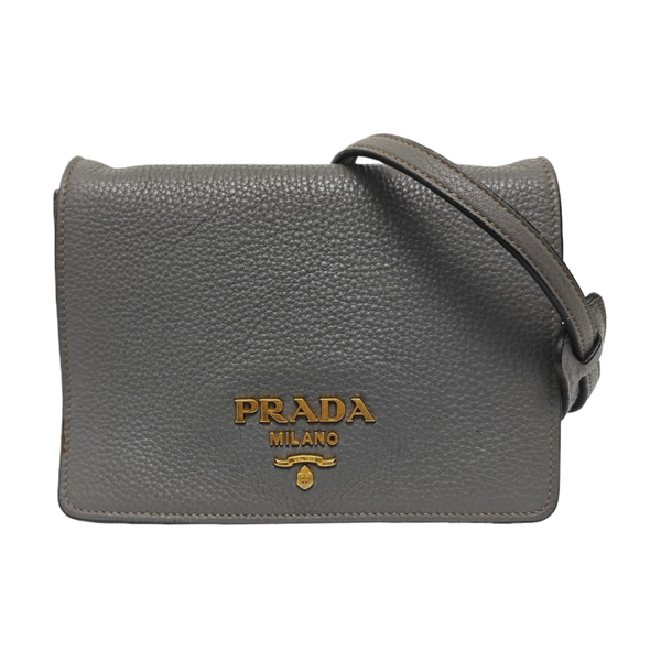 Calfskin Shoulder Bag Gray