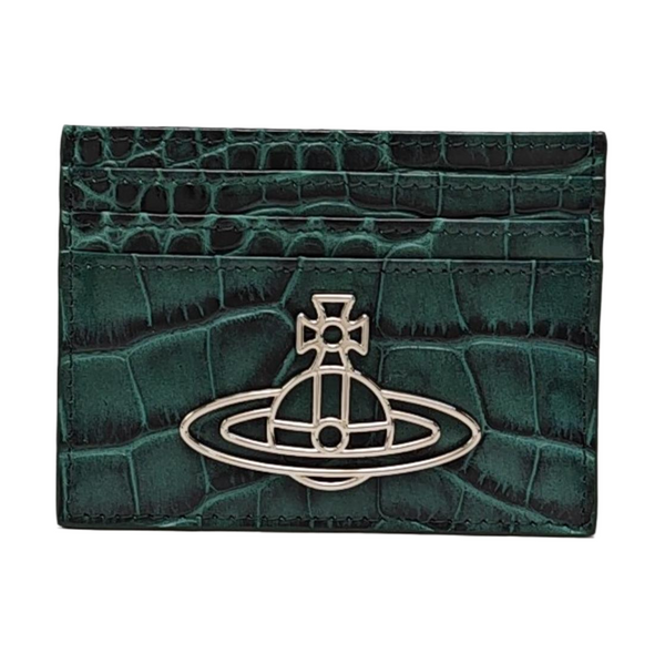 Calfskin Card Holder Green