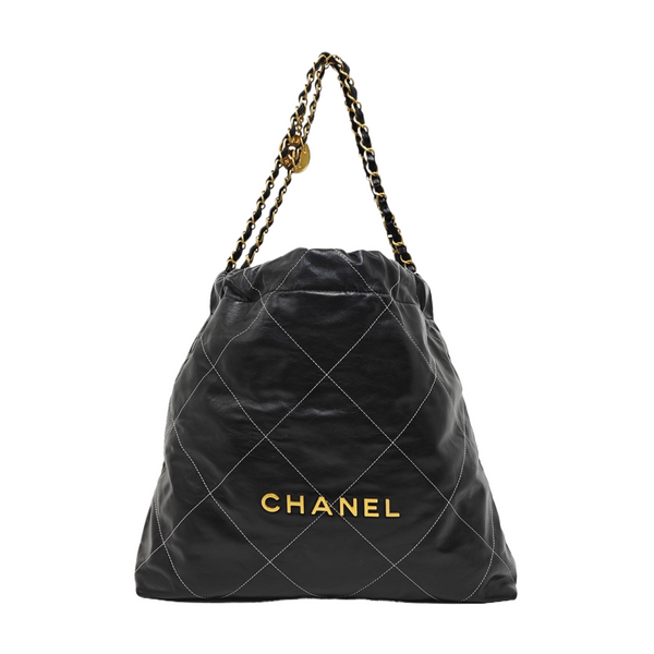 CHANEL 22 Small Quilted Calfskin Black