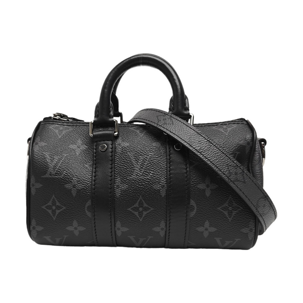 KEEPALL Mini Monogram Coated Canvas Black