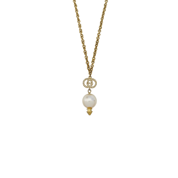 Interlocking G Metal Gold Necklace