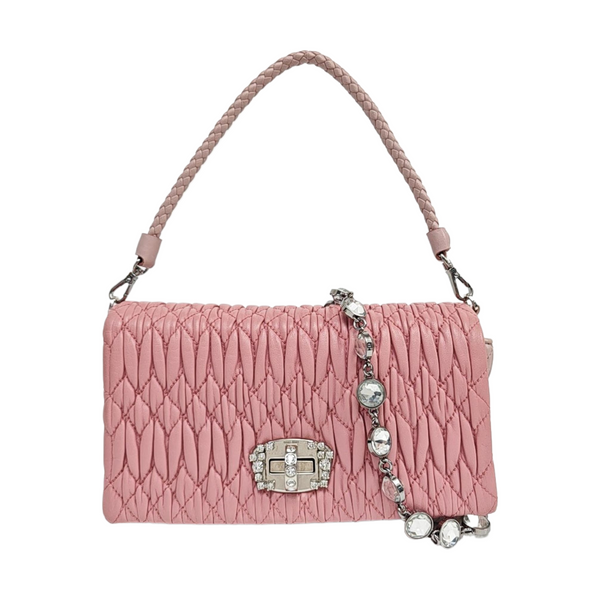 Crystal Quilted Lambskin Red