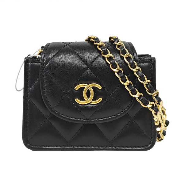 WOC Quilted Lambskin Black