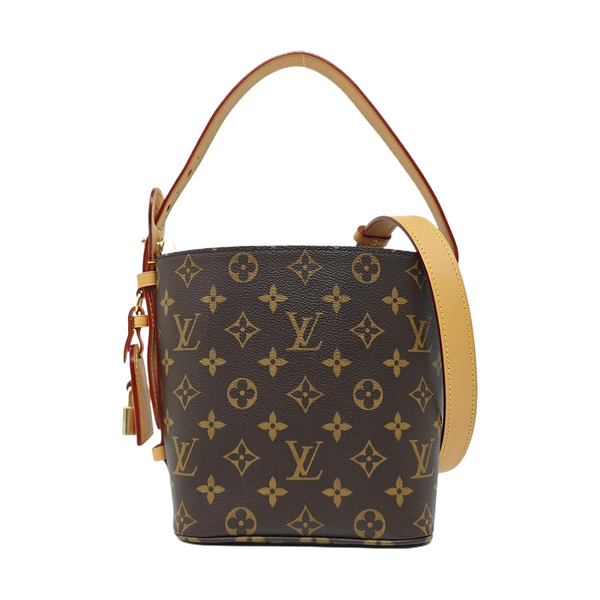 ALL IN BB Monogram Coated Canvas Brown