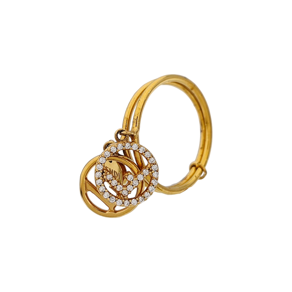 F Is Metal Gold Ring EU 54