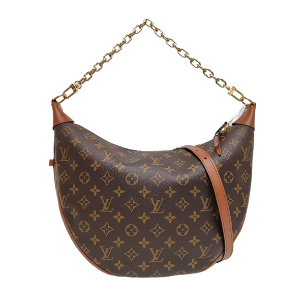 LOOP HOBO Monogram Coated Canvas Brown