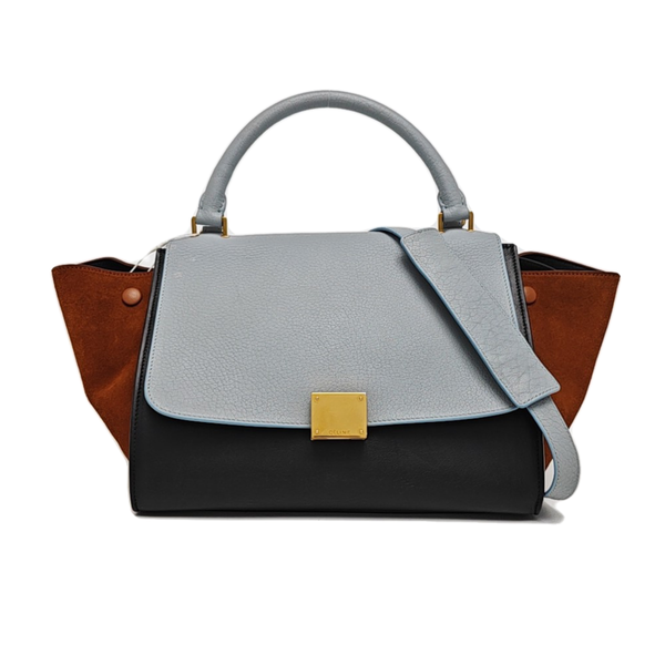 Authenticated pre-owned TRAPEZE Small Calfskin Multicolor - Top Handle Bag at Looply