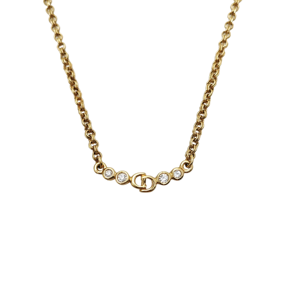 Petit CD Metal Gold Necklace