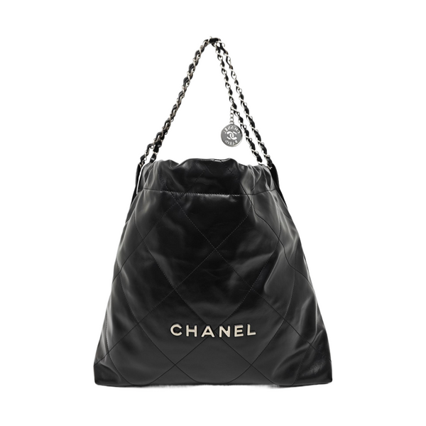 CHANEL 22 Medium Quilted Calfskin Black