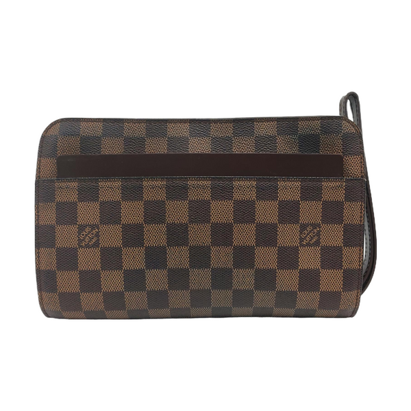 SAINT LOUIS Damier Ebene Coated Canvas Brown