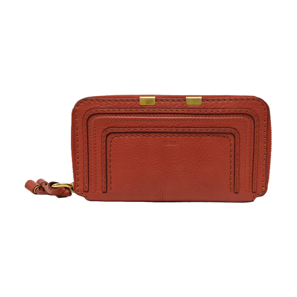 Marcie Calfskin Orange Wallet