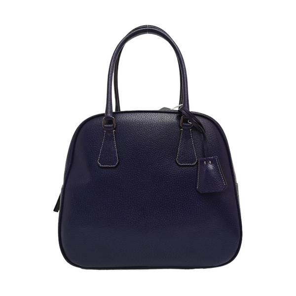 Calfskin Top Handle Bag Purple