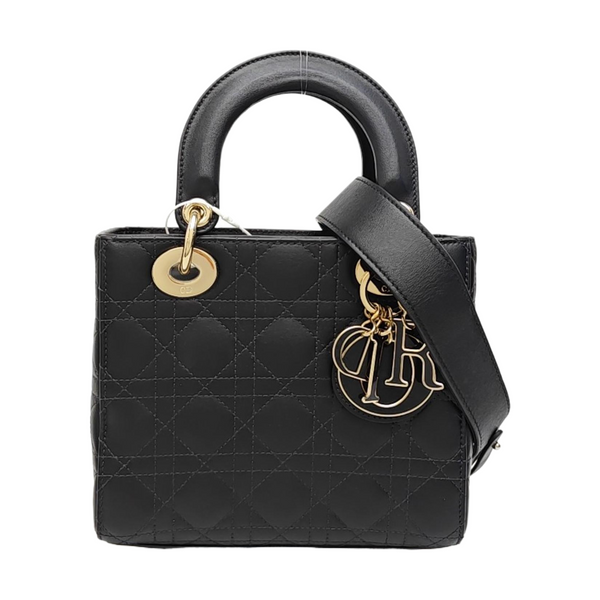 Lady Dior Small Cannage Calfskin Black
