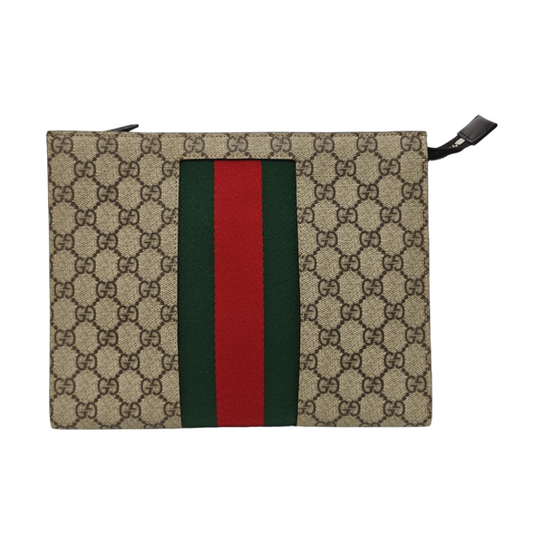 GG Supreme Monogram Coated Canvas Black