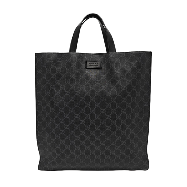 Monogram Coated Canvas Tote Bag Black