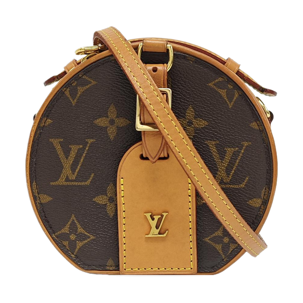 BOITE CHAPEAU Mini Monogram Coated Canvas Brown