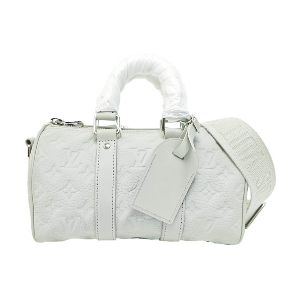 KEEPALL Monogram Calfskin Green