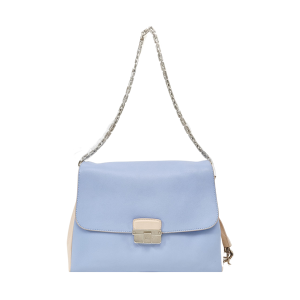 Calfskin Shoulder Bag Blue
