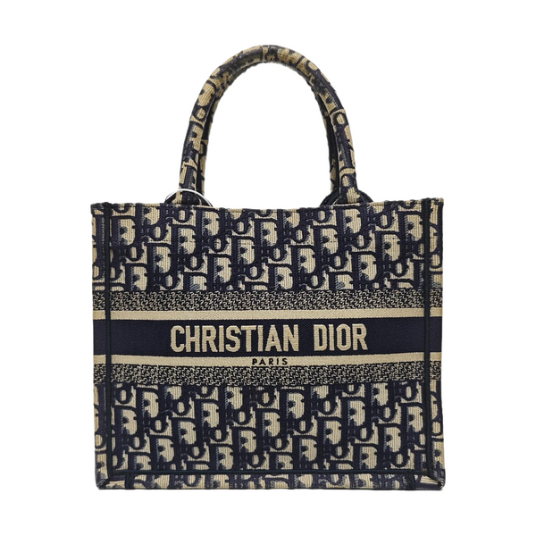 Book Tote Small Oblique Canvas Blue