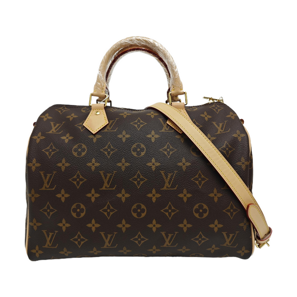 SPEEDY 30 Monogram Coated Canvas Brown