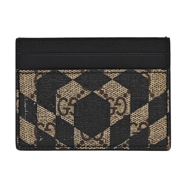 Retro Monogram Coated Canvas Beige Card Holder