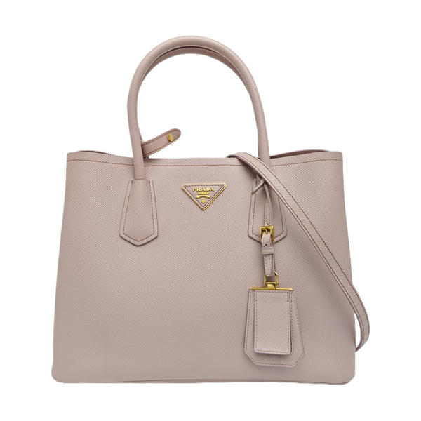 Double Medium Saffiano Calfskin Pink