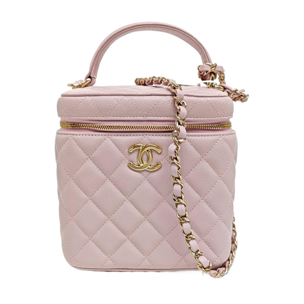 TRENDY CC Quilted Grained Calfskin Pink