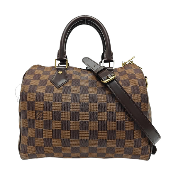 SPEEDY 25 Damier Ebene Coated Canvas Brown