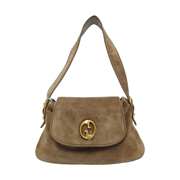 Suede Shoulder Bag Brown