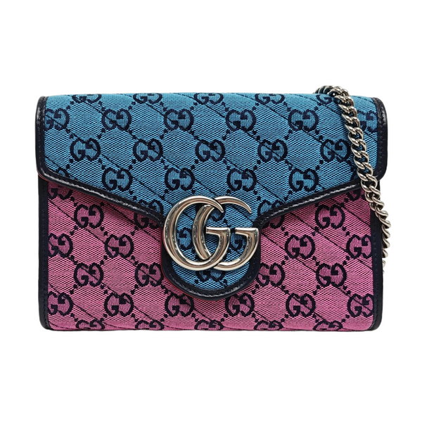Authenticated pre-owned GG Marmont Mini Monogram Canvas Multicolor - Shoulder Bag at Looply