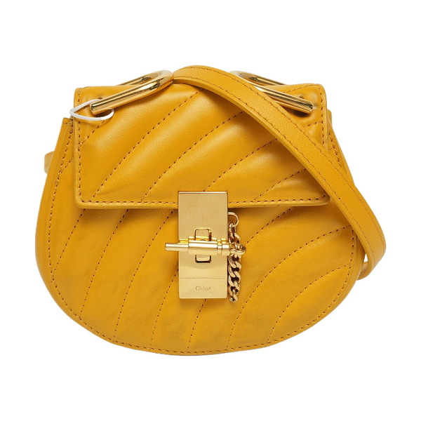 Drew Nano Quilted Calfskin Yellow