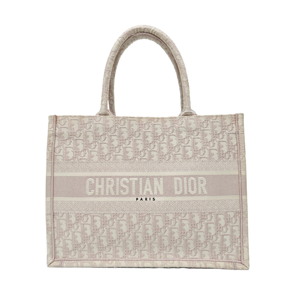 Book Tote Medium Oblique Canvas Pink