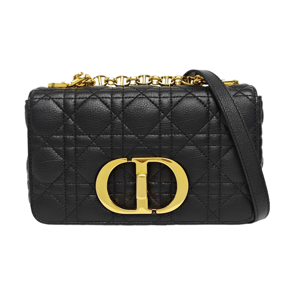Dior Caro Small Cannage Calfskin Black