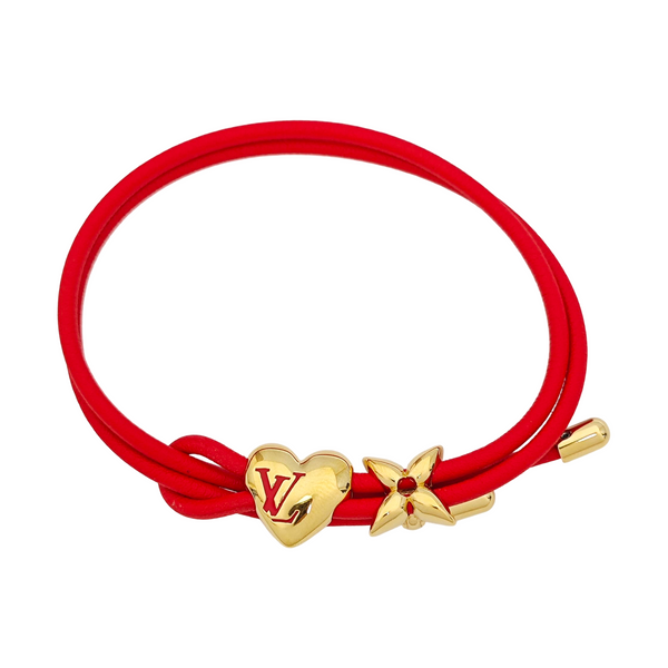 LV Bloom Synthetic Material Red Bracelet