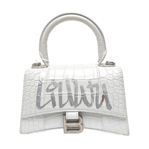 Hourglass Small Calfskin White