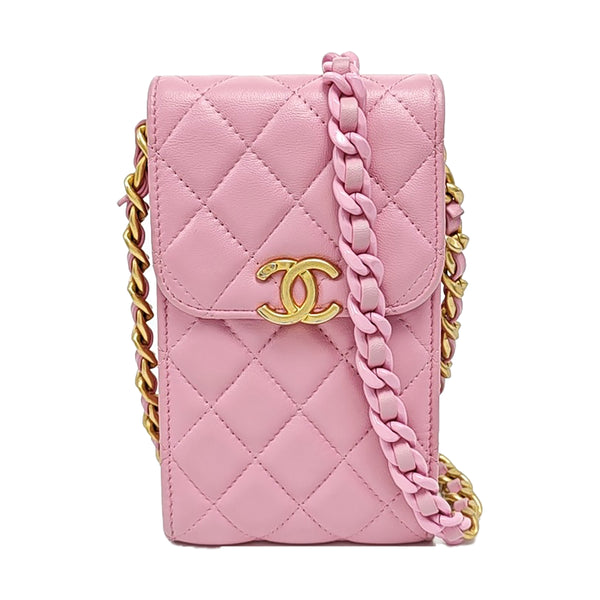 Authenticated pre-owned TRENDY CC Quilted Lambskin Pink - Shoulder Bag at Looply